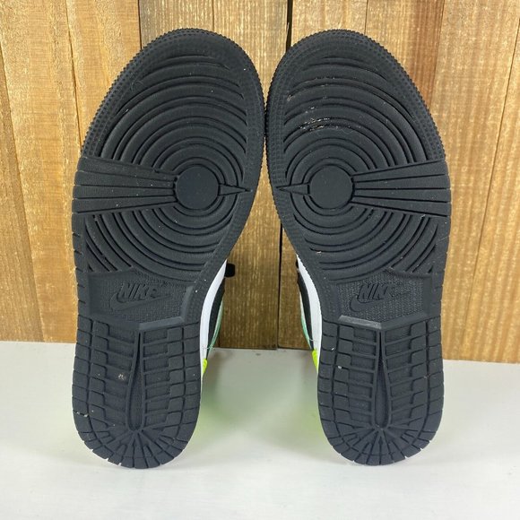 Jordan 1 Mid Pastel Black Toe Womens 6.5 Girls 5Y Green Purple Athletic Shoes - Picture 9 of 11